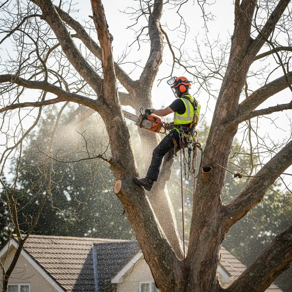 dead hazardous tree removal square