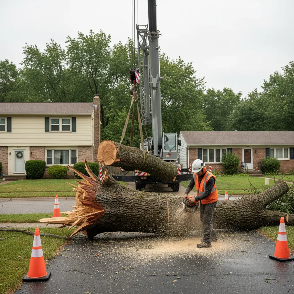 emergency tree removal square
